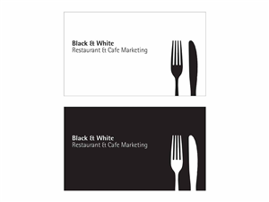 Business Card Design by brandonteoh93 for Black & White Restaurant & Cafe Marketing | Design #3524676