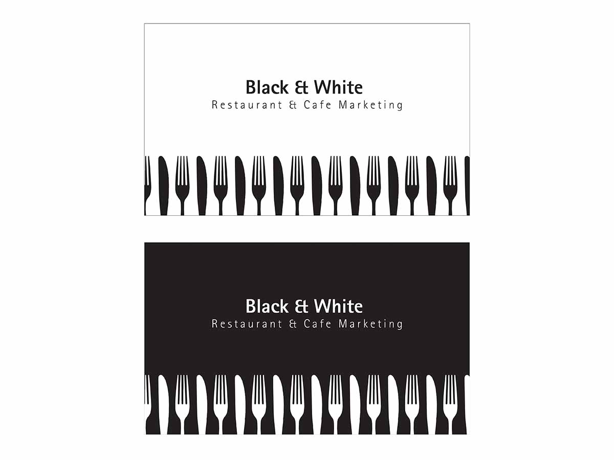 Visitenkarten-Design von brandonteoh93 für Black & White Restaurant & Cafe Marketing | Design #3524722