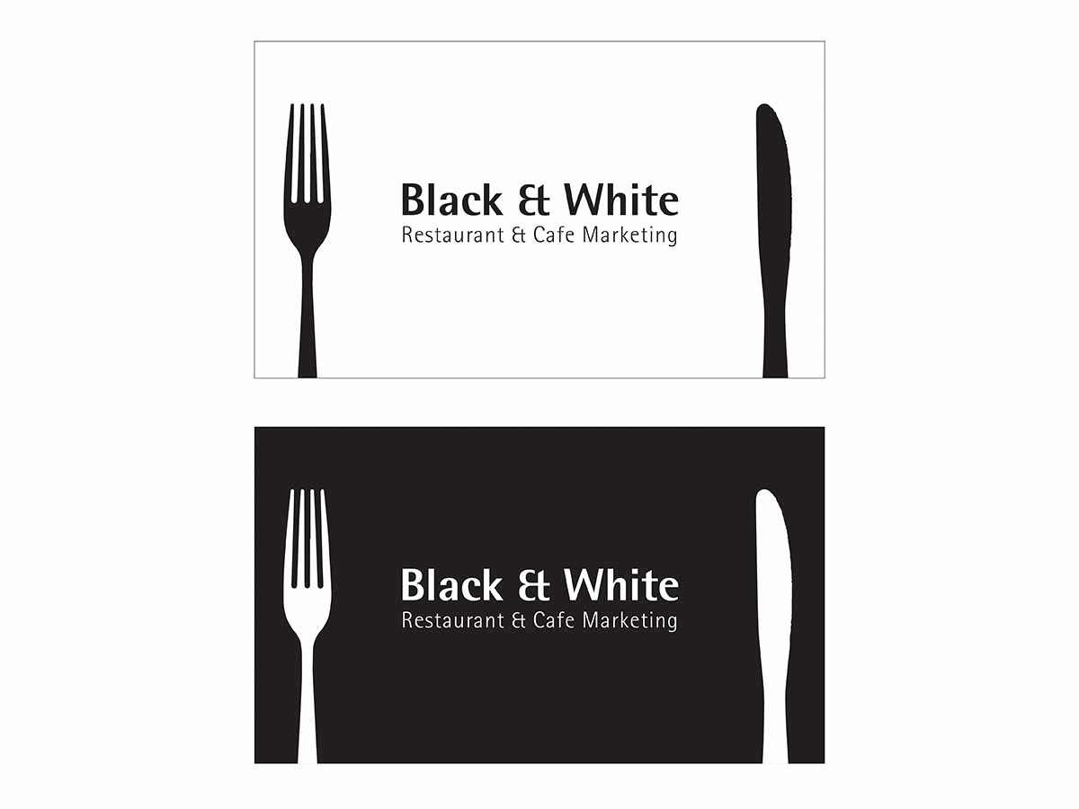 Business Card Design by brandonteoh93 for Black & White Restaurant & Cafe Marketing | Design #3524732