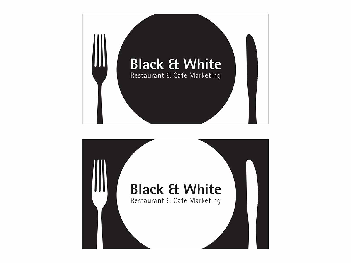 Visitenkarten-Design von brandonteoh93 für Black & White Restaurant & Cafe Marketing | Design #3524737