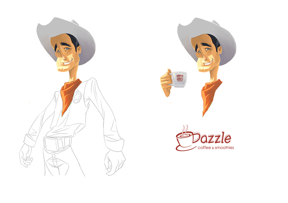 Illustration Design by hirix for Dazzle Coffee Inc. | Design #3510028