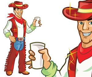 Handsome cartoon cowboy for Dazzle Coffee & Smoothies | Illustration Design by GAGU