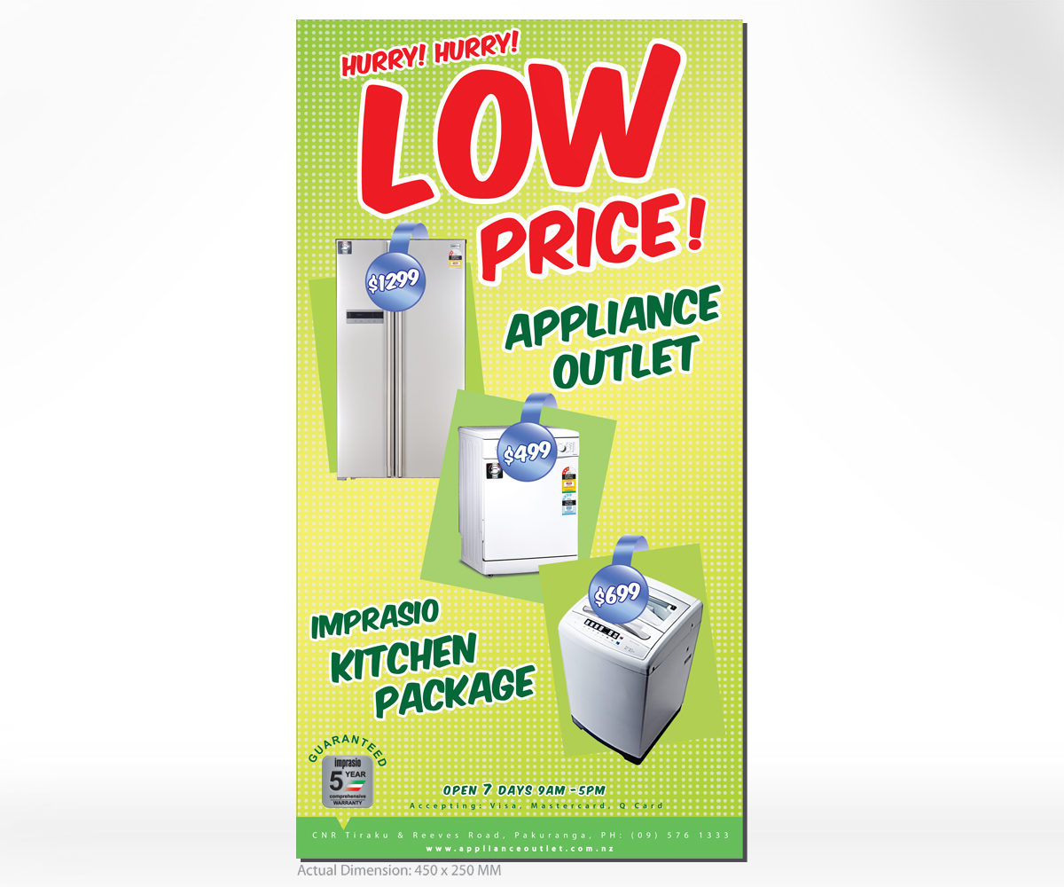 Billboard Design by viccap2002 for Applianceoutlet ltd | Design #3639649
