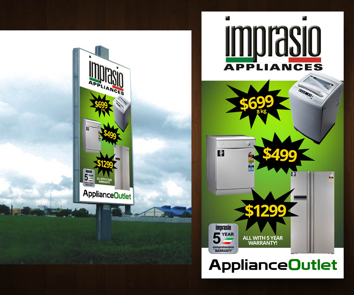 Billboard Design by ZETA for Applianceoutlet ltd | Design #3589125