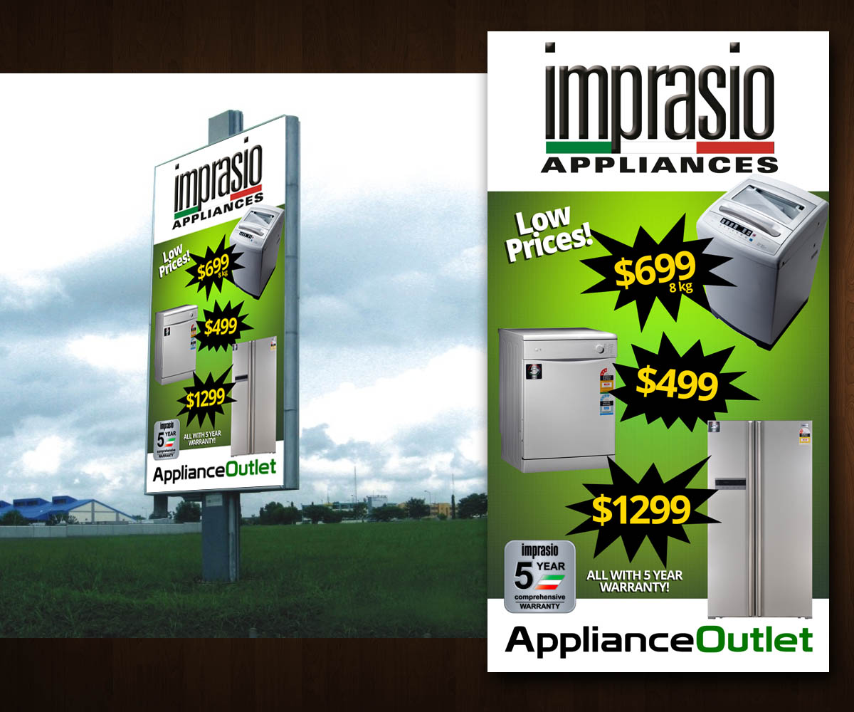 Billboard Design by ZETA for Applianceoutlet ltd | Design #3589174