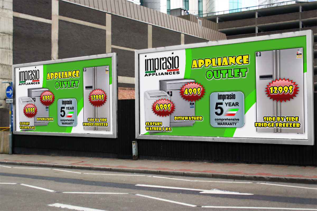 Billboard Design by Jenn Smith for Applianceoutlet ltd | Design #3630393
