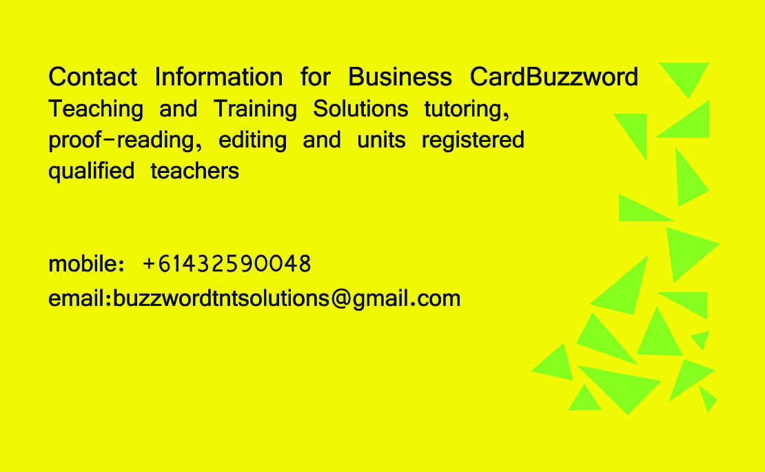 Business Card Design by Luis_Ciraiz for Buzzword Teaching and Training Solutions | Design #3532706