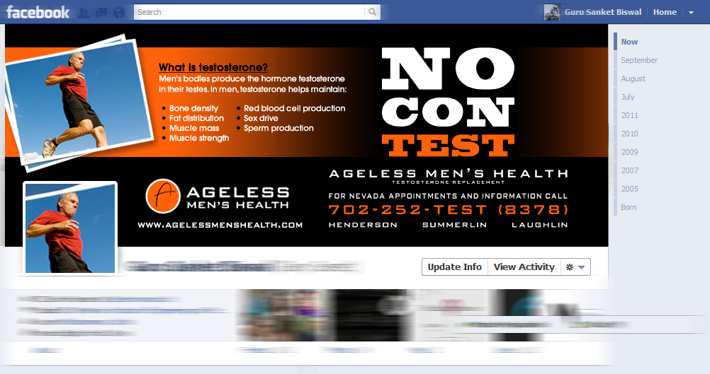 Facebook Design by diRtY.EMM for Ageless Men's Health | Design #874166