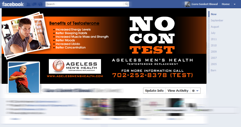 Facebook Design by diRtY.EMM for Ageless Men's Health | Design: #875387