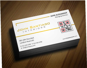 Diseño de Tarjeta de Presentación por AwsomeD para JohnSantiagoInteriors LLC | Diseño: #3497869