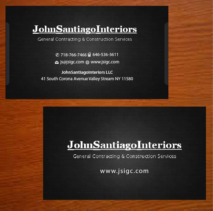 Diseño de Tarjeta de Presentación por Joy16589 para JohnSantiagoInteriors LLC | Diseño #3483183