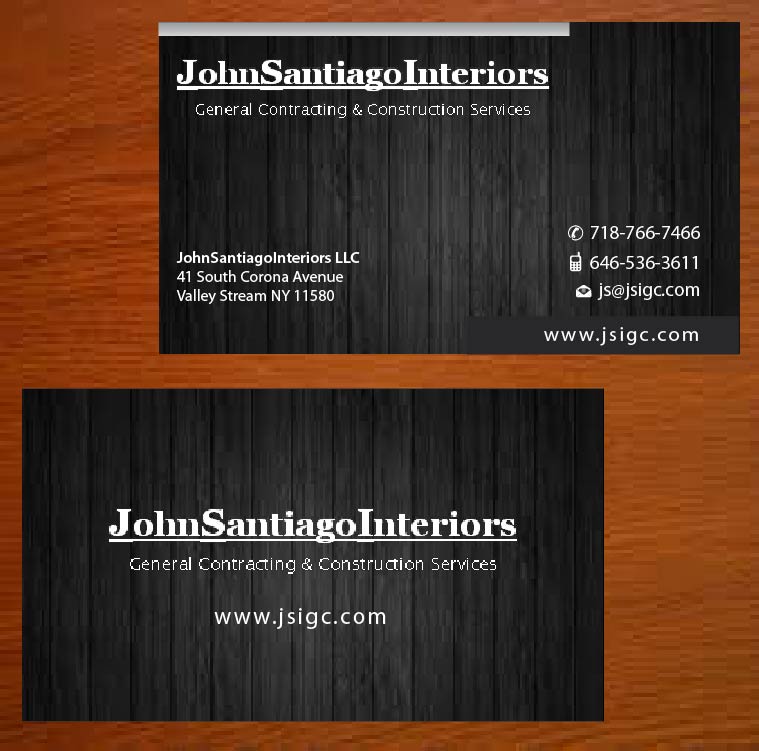 Diseño de Tarjeta de Presentación por Joy16589 para JohnSantiagoInteriors LLC | Diseño #3483187