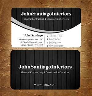 Visitenkarten-Design von Joy16589 für JohnSantiagoInteriors LLC | Design: #3485610