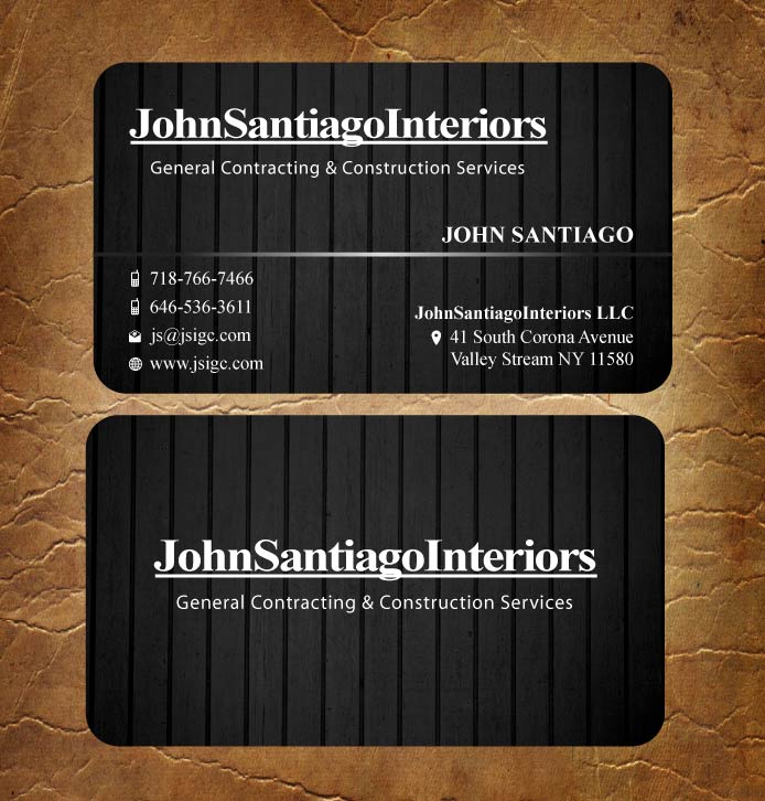 Visitenkarten-Design von Joy16589 für JohnSantiagoInteriors LLC | Design #3485614