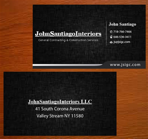 Visitenkarten-Design von Joy16589 für JohnSantiagoInteriors LLC | Design: #3489970