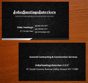 Visitenkarten-Design von Joy16589 für JohnSantiagoInteriors LLC | Design: #3489975