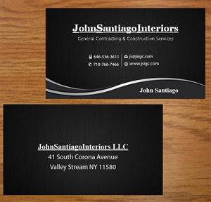 Visitenkarten-Design von Joy16589 für JohnSantiagoInteriors LLC | Design: #3490913