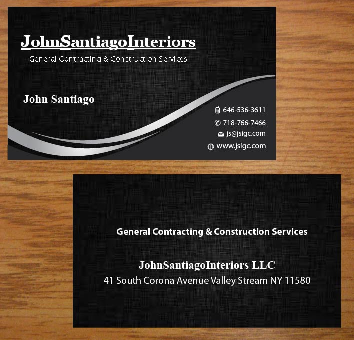 Business Card Design by Joy16589 for JohnSantiagoInteriors LLC | Design #3491032