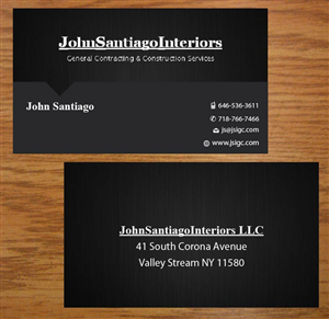 Diseño de Tarjeta de Presentación por Joy16589 para JohnSantiagoInteriors LLC | Diseño: #3513748