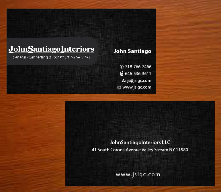 Visitenkarten-Design von Joy16589 für JohnSantiagoInteriors LLC | Design #3552137