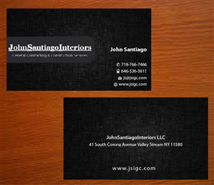 Visitenkarten-Design von Joy16589 für JohnSantiagoInteriors LLC | Design: #3552137