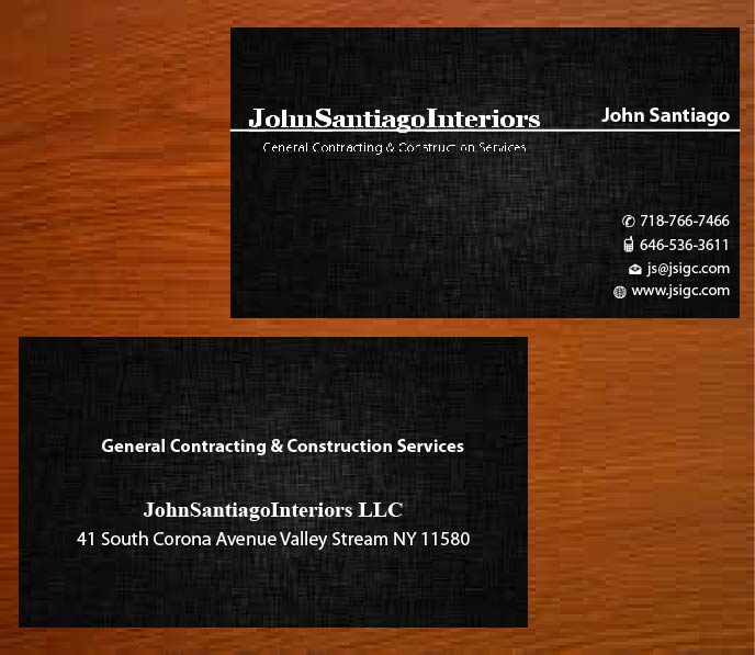 Visitenkarten-Design von Joy16589 für JohnSantiagoInteriors LLC | Design #3552144