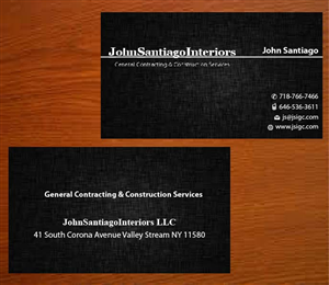 Visitenkarten-Design von Joy16589 für JohnSantiagoInteriors LLC | Design: #3552144