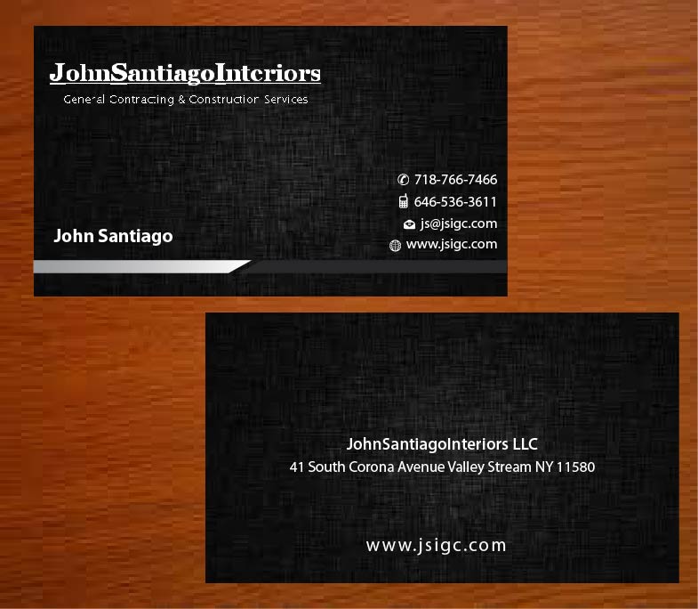 Visitenkarten-Design von Joy16589 für JohnSantiagoInteriors LLC | Design #3552148