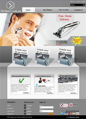 MrShave.com.au website design | Web Design by Desire Design Solutions