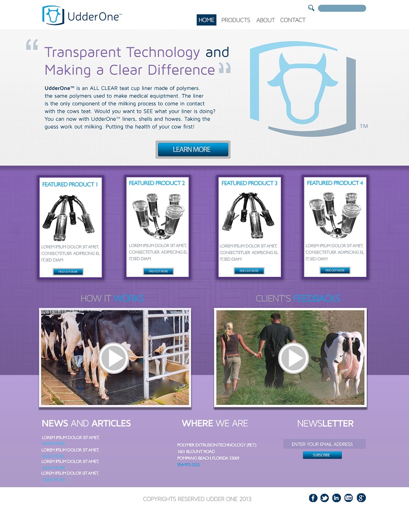 Web Design by Christian Bentulan for UdderOne | Design #3498411