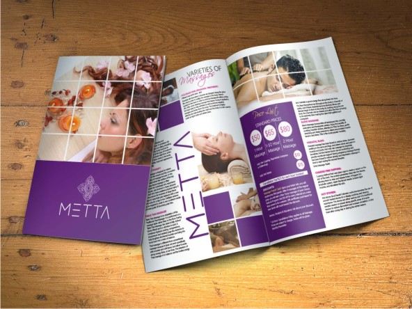 Brochure Design by hema dhawan for metta massage of denver | Design #3539027