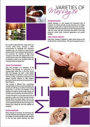 Brochure Design by hema dhawan for metta massage of denver | Design: #3561625
