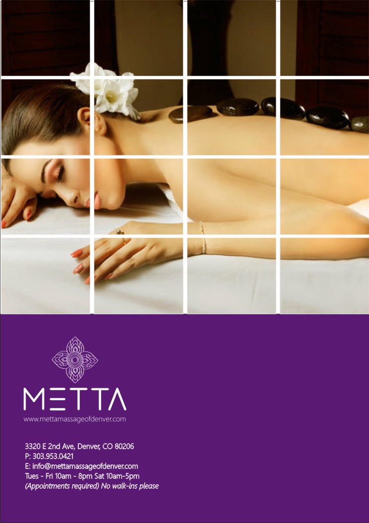 Brochure Design by hema dhawan for metta massage of denver | Design #3561631