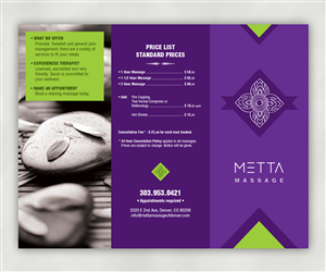 Brochure Design by Luis Lucchesi for metta massage of denver | Design: #3550969