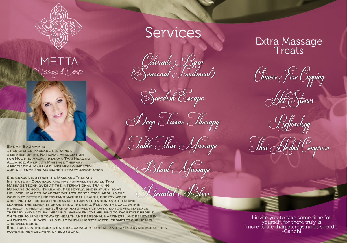 Diseño de Brochure por Giovanni para metta massage of denver | Diseño #3523139