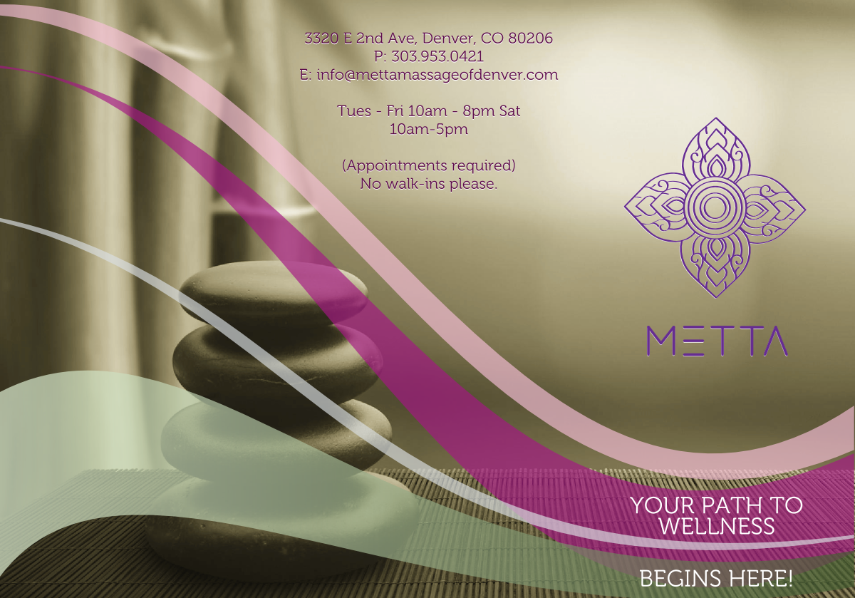 Brochure Design by Giovanni for metta massage of denver | Design #3536806