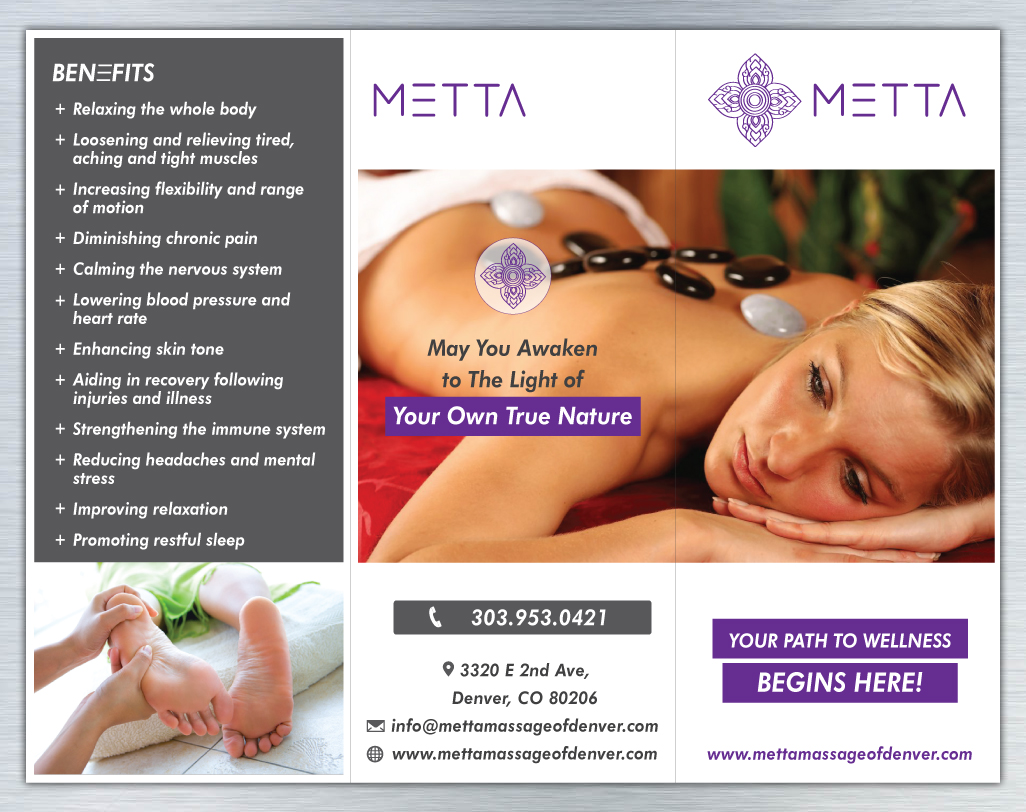 Diseño de Brochure por Sbss para metta massage of denver | Diseño #3504871