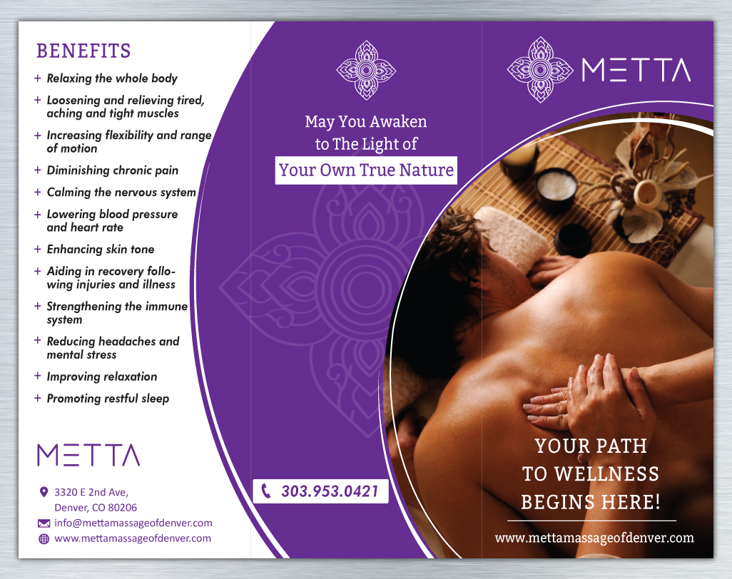 Diseño de Brochure por Sbss para metta massage of denver | Diseño #3504875