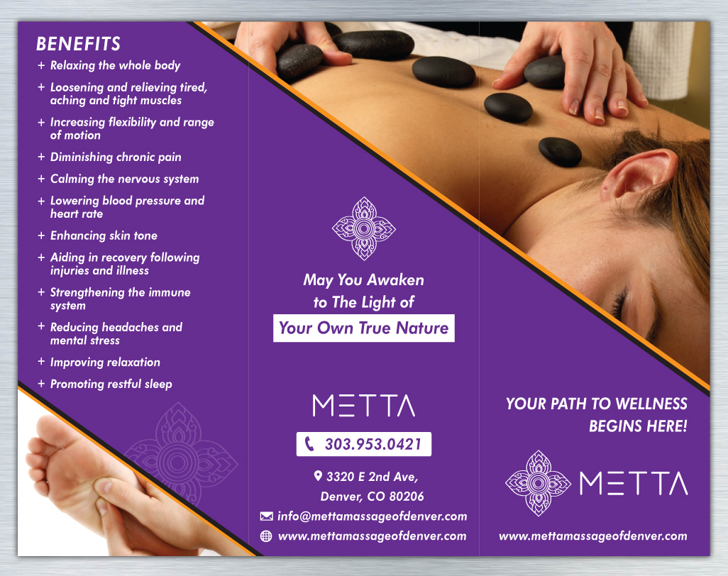 Brochure Design by Sbss for metta massage of denver | Design #3504879