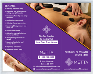 Diseño de Brochure por Sbss para metta massage of denver | Diseño: #3504879