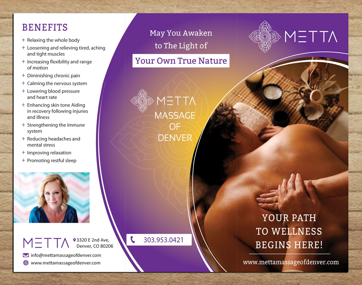 Design de Brochure par Sbss pour metta massage of denver | Design #3527830