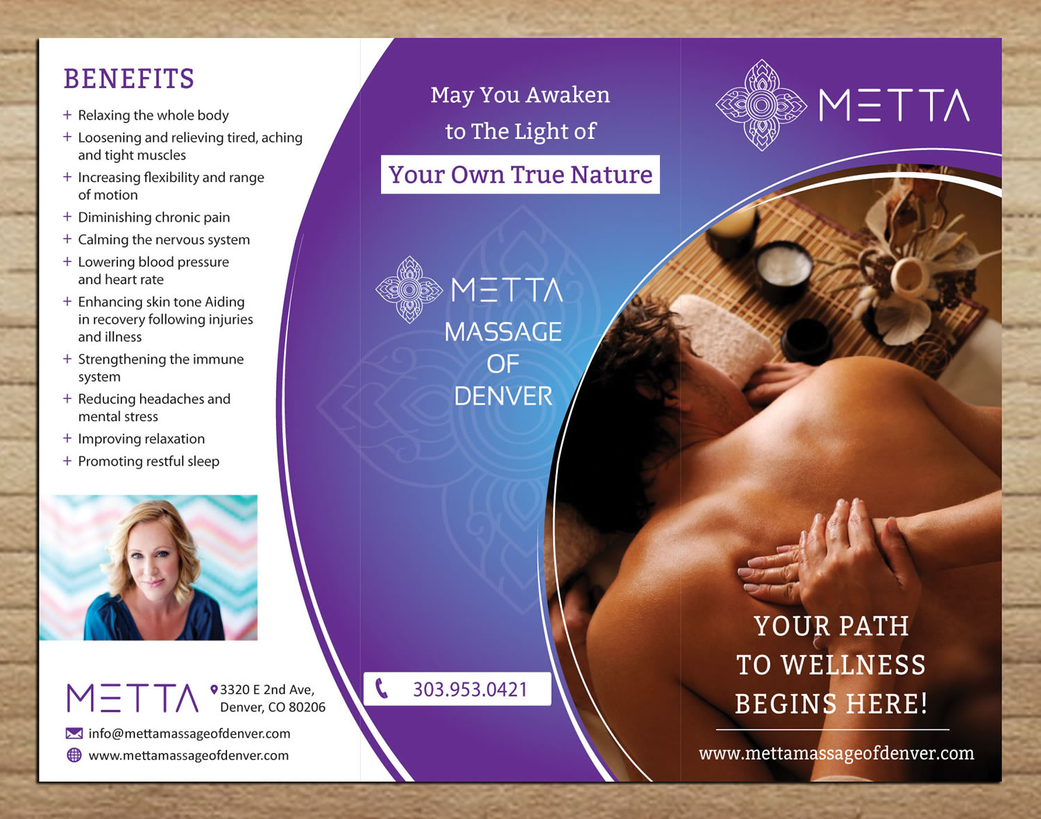 Diseño de Brochure por Sbss para metta massage of denver | Diseño #3527833