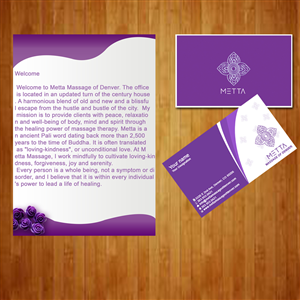 Brochure Design by Atique IT for metta massage of denver | Design: #3505627