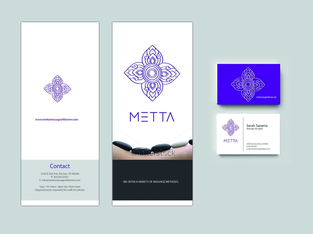 Broschüren-Design von Svetlin Angelov für metta massage of denver | Design #3501965