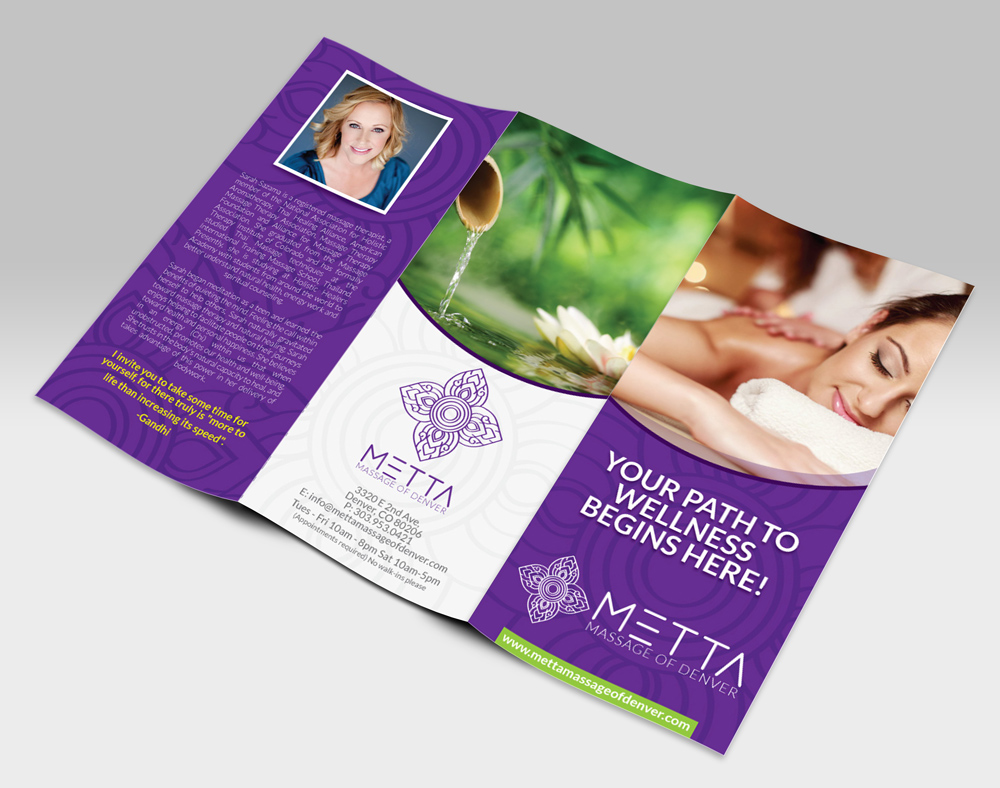 Diseño de Brochure por JCR para metta massage of denver | Diseño #3490328