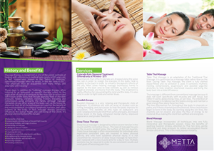Diseño de Brochure por JCR para metta massage of denver | Diseño: #3490343
