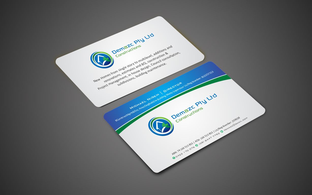 Design de Carte de Visite par xtremecreative45 pour demazc Pty Ltd | Design : #3503280