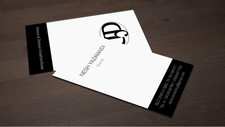 Business Card Design by juca for Domus & Domus Constructions Pty Ltd | Design #3516909