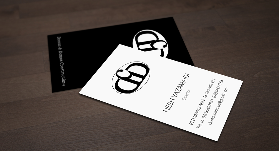 Business Card Design by juca for Domus & Domus Constructions Pty Ltd | Design #3516912