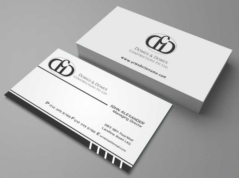 Business Card Design by AwsomeD for Domus & Domus Constructions Pty Ltd | Design #3497814